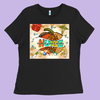 Fall Nurse Pumpkin Ladies Tee Designed By Tumblerdesignbyshophia