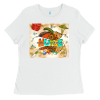 White fall nurse pumpkin Ladies Tee - TumblerDesignByShophia
