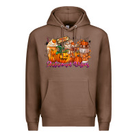 Chestnut Thanks A Latte Autumn Vibes Premium Hoodie - CowhideDigitalArt