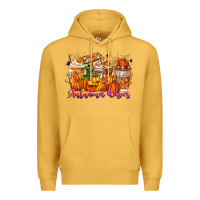 Mustard Thanks A Latte Autumn Vibes Premium Hoodie - CowhideDigitalArt