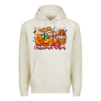 Oatmeal Heather Thanks A Latte Autumn Vibes Premium Hoodie - CowhideDigitalArt