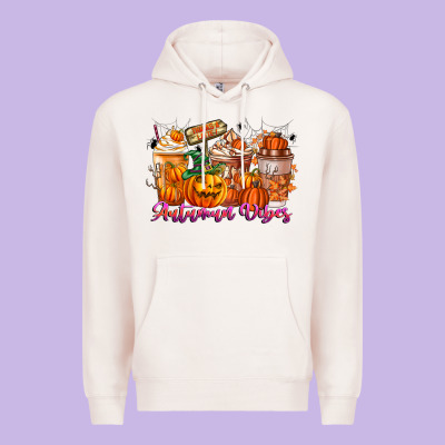 Thanks A Latte Autumn Vibes Premium Hoodie Designed By Cowhidedigitalart