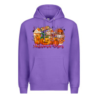 Purple Thanks A Latte Autumn Vibes Premium Hoodie - CowhideDigitalArt