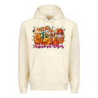 Sandshell Thanks A Latte Autumn Vibes Premium Hoodie - CowhideDigitalArt