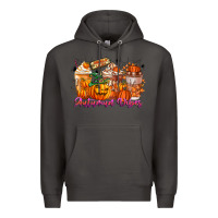 Smoke Thanks A Latte Autumn Vibes Premium Hoodie - CowhideDigitalArt