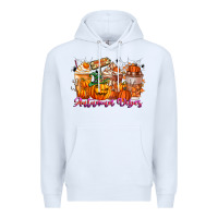 White Thanks A Latte Autumn Vibes Premium Hoodie - CowhideDigitalArt