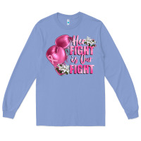 Colony Blue her fight is our fight Breast cancer awareness Long Sleeve Tee - FaDigitalArtStudio