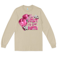 Mushroom her fight is our fight Breast cancer awareness Long Sleeve Tee - FaDigitalArtStudio