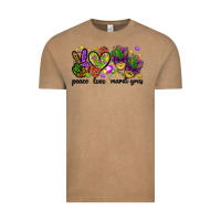 Vintage Coffee Peace Love Mardi Gras Vintage Tee - HowdyJamesFarm