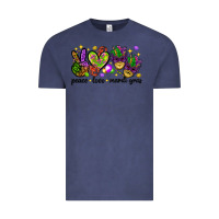 Vintage Denim Peace Love Mardi Gras Vintage Tee - HowdyJamesFarm