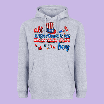 All American Boy Heavyweight Hoodie Designed By Adodesignshop