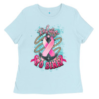 Baby Blue Refuse to sink Cancer anchor Cancer Awareness Ladies Tee - HowdyJamesFarm