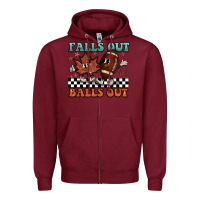 Burgundy falls out balls out Zipper Hoodie - BarkalooDesign