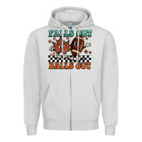 Dove Grey falls out balls out Zipper Hoodie - BarkalooDesign