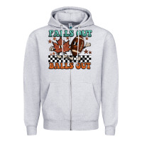 Heather Grey falls out balls out Zipper Hoodie - BarkalooDesign