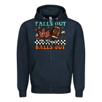 Navy falls out balls out Zipper Hoodie - BarkalooDesign