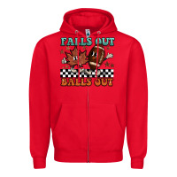 Red falls out balls out Zipper Hoodie - BarkalooDesign