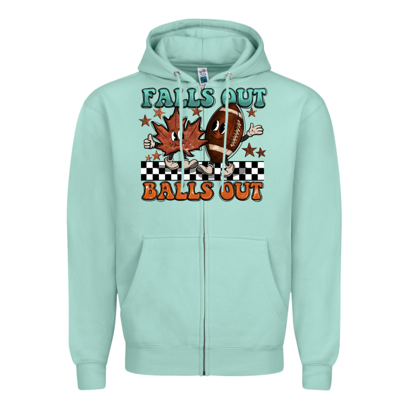 Falls Out Balls Out Zipper Hoodie by BarkalooDesign | Teevron