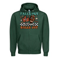 Sports Green falls out balls out Zipper Hoodie - BarkalooDesign