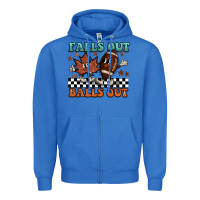 True Royal falls out balls out Zipper Hoodie - BarkalooDesign