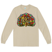 Mushroom christmas rainbow with leopard cactus Long Sleeve Tee - RanaPortraitStore