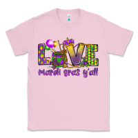 Bubblegum Pink Love Mardi Gras Y'all Classic Tee - HowdyJamesFarm