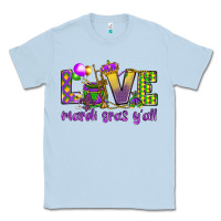Dusty Blue Love Mardi Gras Y'all Classic Tee - HowdyJamesFarm