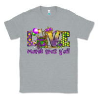 Heather Grey Love Mardi Gras Y'all Classic Tee - HowdyJamesFarm