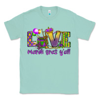 Seafoam Love Mardi Gras Y'all Classic Tee - HowdyJamesFarm