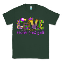 Sports Green Love Mardi Gras Y'all Classic Tee - HowdyJamesFarm