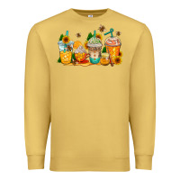Antique Gold bumble bee coffee cups Premium Sweatshirt - AdoDesignShop