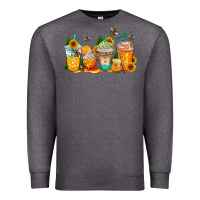 Charcoal Heather bumble bee coffee cups Premium Sweatshirt - AdoDesignShop