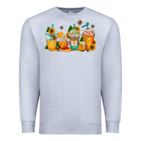 Heather Grey bumble bee coffee cups Premium Sweatshirt - AdoDesignShop