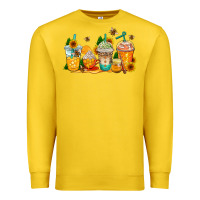 Lemon bumble bee coffee cups Premium Sweatshirt - AdoDesignShop