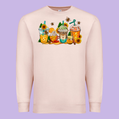 Bumble Bee Coffee Cups Premium Sweatshirt Designed By Adodesignshop