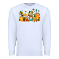 White bumble bee coffee cups Premium Sweatshirt - AdoDesignShop