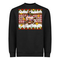 Black Stacked Christmas Farm Heavyweight Sweatshirt - Artiststas