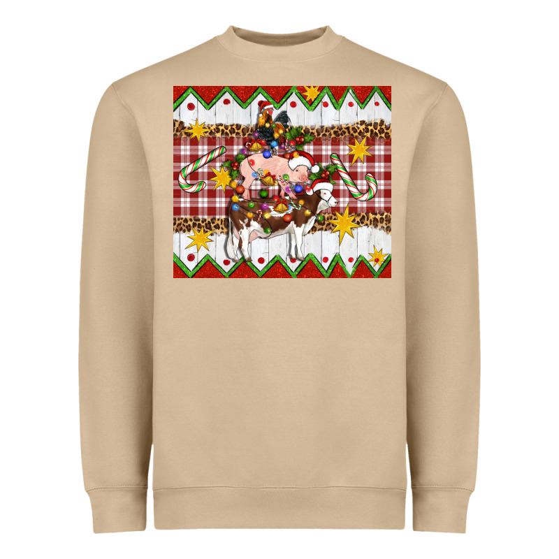 Stacked Christmas Farm Heavyweight Sweatshirt by Artiststas | Teevron