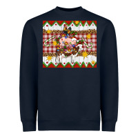 Navy Stacked Christmas Farm Heavyweight Sweatshirt - Artiststas