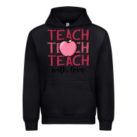 Black teach with love Urban Hoodie - JahusDesignShop