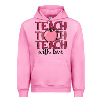 Fuchsia Pink teach with love Urban Hoodie - JahusDesignShop