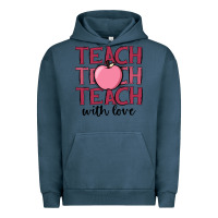 Pigment Midnight Navy teach with love Urban Hoodie - JahusDesignShop