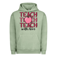Pigment Oil Green teach with love Urban Hoodie - JahusDesignShop