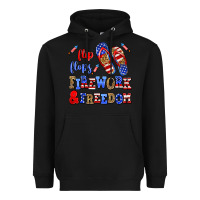 Black flip flops fireworks and freedom Heavyweight Hoodie - AdoDesignShop