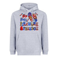 Heather Grey flip flops fireworks and freedom Heavyweight Hoodie - AdoDesignShop