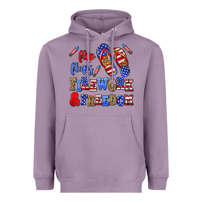 Flip Flops Fireworks And Freedom Heavyweight Hoodie by AdoDesignShop | Teevron