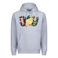 Heather Grey Christmas Joy With Chick Premium Hoodie - RanaPortraitStore