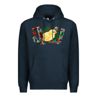 Navy Christmas Joy With Chick Premium Hoodie - RanaPortraitStore