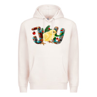Pale Pink Christmas Joy With Chick Premium Hoodie - RanaPortraitStore