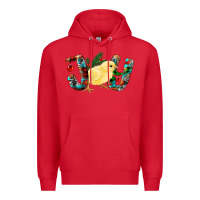 Red Christmas Joy With Chick Premium Hoodie - RanaPortraitStore